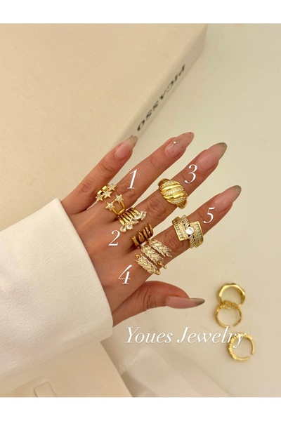 YOUES JEWELRY خاتم فولاذي قابل للتعديل من سلسلة VIP، السعر لقطعة واحدة