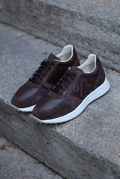 Vantaggio Joao Brown 100% Genuine Leather Men's Sneaker Shoes