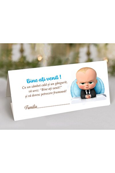 Invitatii Originale Plic de bani botez Baby Boss - set 30 buc