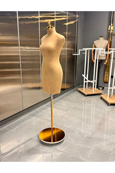 MD Vİtrin Dekorasyon 38 Beden Balık Model Özel Siyah/Gold Terzi Mankeni