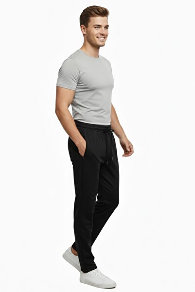 BAGLAN Men's Relaxed Fit Straight Leg Diving Fabric Sweatpants Bgl-St05044