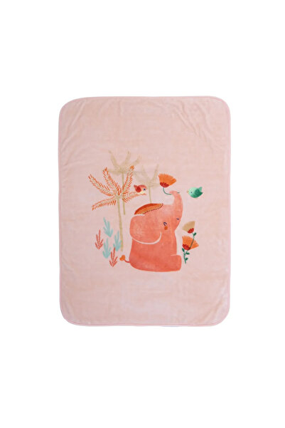 Nef Nef Homeware Pătură pentru pătuț pentru bebeluși Indonesia 100x140 Somon