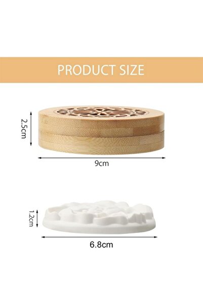TMRBBesty Aromatherapy diffuser, wooden case, stone, magnetic closure, for home, car, TMRBCesty