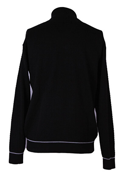 trender Half Zipper Black Men's Sweater 6644