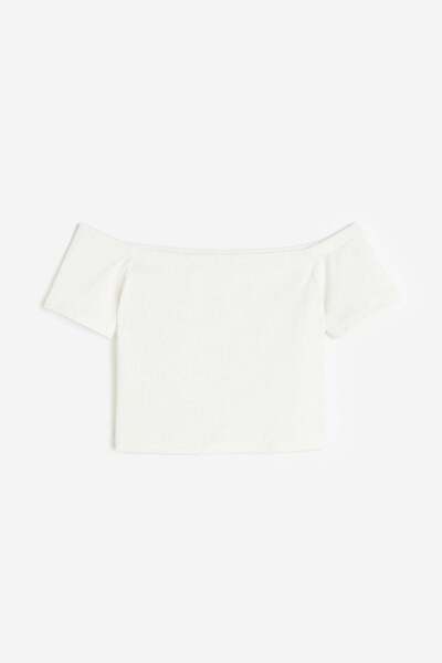 H&M Ribbed off-the-shoulder top