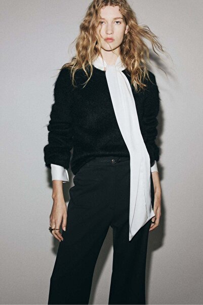 H&M Flared belted trousers