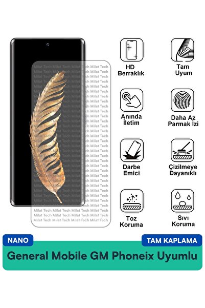 Milat Tech طبقة حماية للشاشة من جنرال موبايل جي إم فونيكس نانو مقاومة للخدوش ...