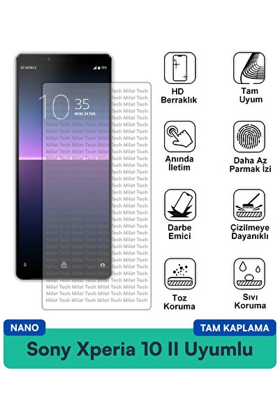 Milat Tech طبقة حماية للشاشة من سوني إكسبيريا 10 II نانو مقاومة للخدوش والصدمات