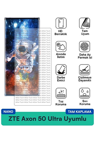 Milat Tech طبقة حماية للشاشة من ZTE Axon 50 Ultra Nano مقاومة للخدوش والصدمات