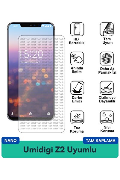 Milat Tech طبقة حماية للشاشة من Umidigi Z2 Nano مقاومة للخدوش والصدمات