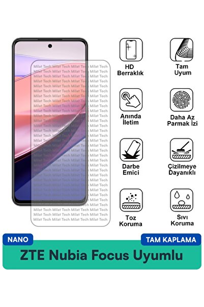 Milat Tech طبقة حماية للشاشة من ZTE Nubia Focus Nano مقاومة للخدوش والصدمات