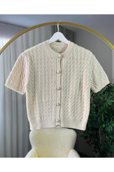 Parla Modam VERA DÜĞMELİ ÖRGÜLÜ TRİKO TUNİK HIRKA 3015