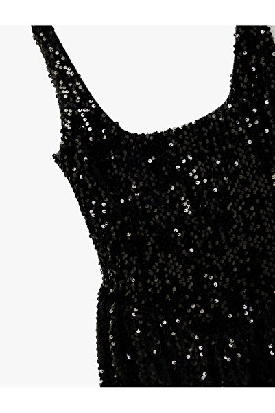 Koton X Sibil Çetinkaya - Μίνι βραδινό φόρεμα με παγιέτες, αμάνικο, με λαιμόκοψη σε σχήμα U