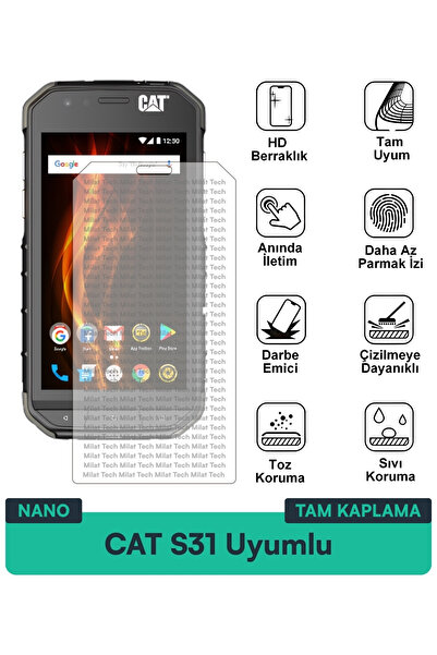 Milat Tech طبقة حماية للشاشة CAT S31 نانو عالية الشفافية وحساسية اللمس