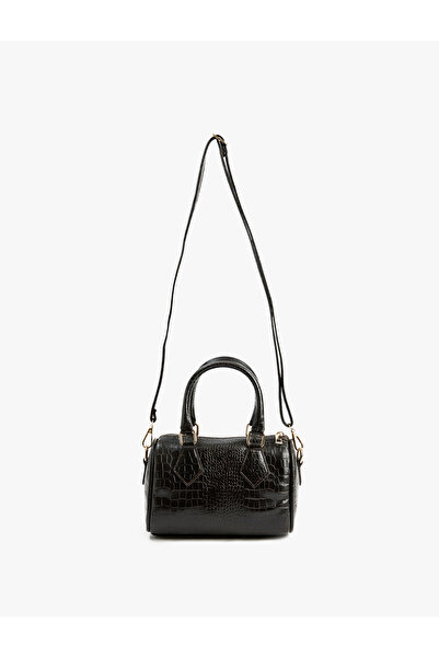 Koton Τσάντα tote με φερμουάρ και λαβή με λουράκι με εμφάνιση δέρματος κροκόδειλου
