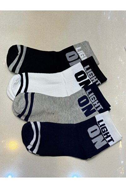 Generic A set of 4 pairs of cotton ankle socks in different colors