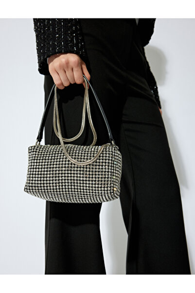 Koton cu pietre aplicate Geantă de umăr cu mâner cu curea