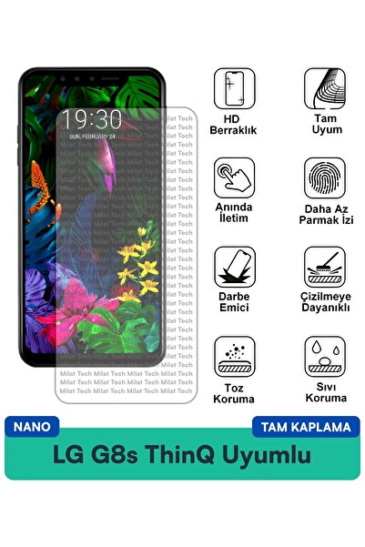 Milat Tech طبقة حماية شاشة LG G8s ThinQ Nano هيكل رفيع ومرن ودقة عالية في اللمس