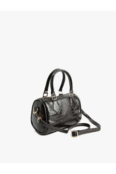 Koton Τσάντα tote με φερμουάρ και λαβή με λουράκι με εμφάνιση δέρματος κροκόδειλου