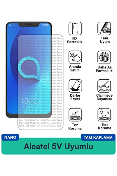 Milat Tech فيلم حماية شاشة ألكاتيل 5V نانو مقاوم للخدوش والصدمات