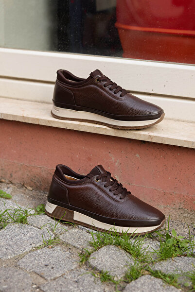 Vantaggio Marven Brown 100% Genuine Leather Men's Casual Shoes