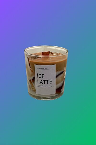 Petek Atelier Ice Latte Dekoratif Mum , Soya Wax , Kahve Esanslı , Handmade