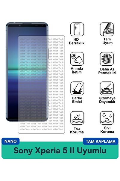 Milat Tech طبقة حماية للشاشة من سوني إكسبيريا 5 II نانو مقاومة للخدوش والصدمات