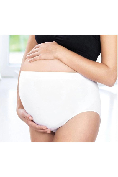 Sema Baby Ruched Waist Maternity Panties White Large