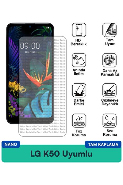 Milat Tech طبقة حماية للشاشة من LG K50 نانو مقاومة للخدوش والصدمات