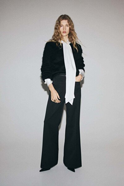 H&M Flared belted trousers