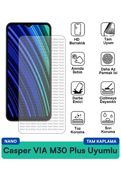 Milat Tech طبقة حماية للشاشة من كاسبر فيا إم 30 بلس نانو مقاومة للخدوش والصدمات