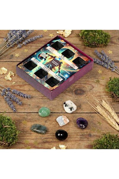 Taş Sandığı Kova Burcu Doğal Taş Seti – Karton Kutulu