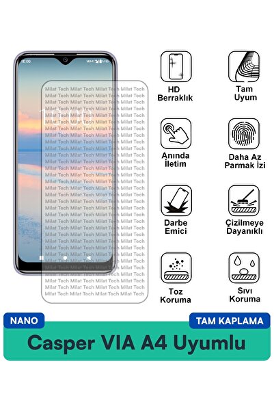 Milat Tech طبقة حماية للشاشة من كاسبر فيا A4 نانو، حماية كاملة ضد الخدش وحساس...