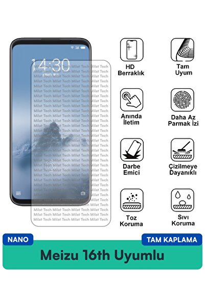 Milat Tech طبقة حماية للشاشة من Meizu 16th Nano مقاومة للخدوش والصدمات