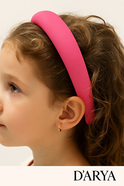 Darya تاج مصنوع يدويًا من القماش الوردي الفوشيا DD620 (4 سم)