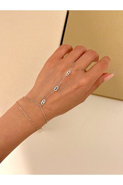 YOUES JEWELRY سوار شاهميران فضي للنساء من الفولاذ