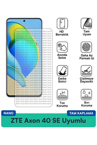 Milat Tech طبقة حماية للشاشة من ZTE Axon 40 SE Nano مقاومة للخدوش وهيكل رقيق
