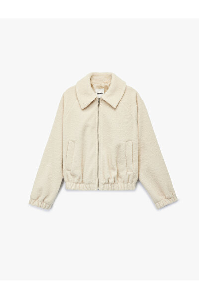 Koton X Sima Tarkan - Bomber Jacket Crop Long Sleeve with Pockets and Zipper