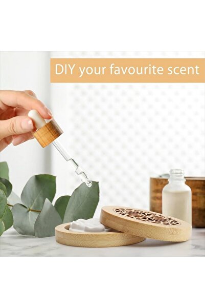 TMRBBesty Aromatherapy diffuser, wooden case, stone, magnetic closure, for home, car, TMRBCesty