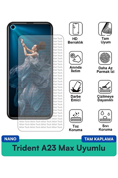 Milat Tech طبقة حماية للشاشة من ترايدنت A23 ماكس نانو مقاومة للخدوش والصدمات
