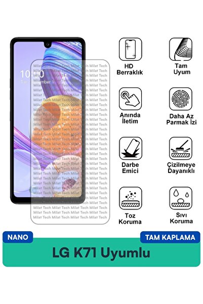 Milat Tech طبقة حماية للشاشة من LG K71 نانو، شفافة للغاية ومقاومة للخدش وحساس...