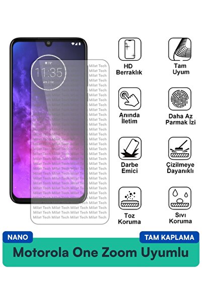 Milat Tech طبقة حماية للشاشة من موتورولا ون زووم نانو مقاومة للخدوش والصدمات
