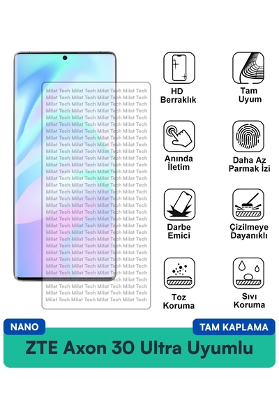 Milat Tech طبقة حماية للشاشة من ZTE Axon 30 Ultra Nano مقاومة للخدوش والصدمات