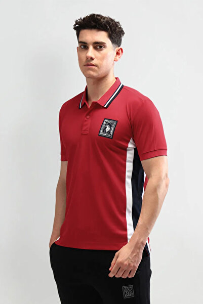 U.S. Polo Assn. Mens Red Solid Polo Shirt
