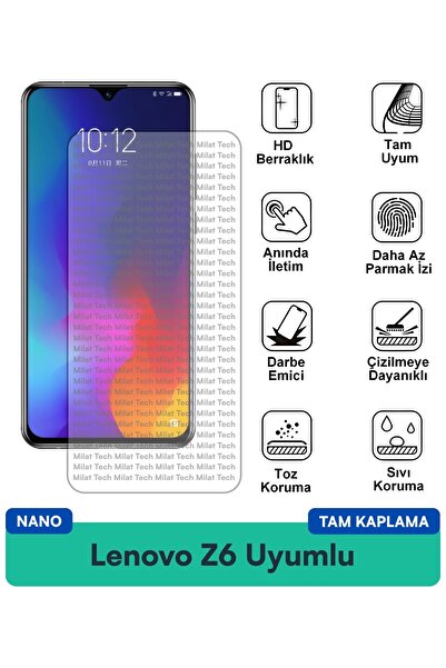 Milat Tech طبقة حماية شاشة Lenovo Z6 Nano رقيقة ومرنة وشفافة ومقاومة للخدش وم...