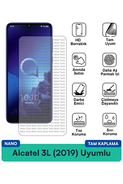 Milat Tech فيلم حماية شاشة نانو من الكاتيل 3L (2019) مقاوم للخدوش والصدمات