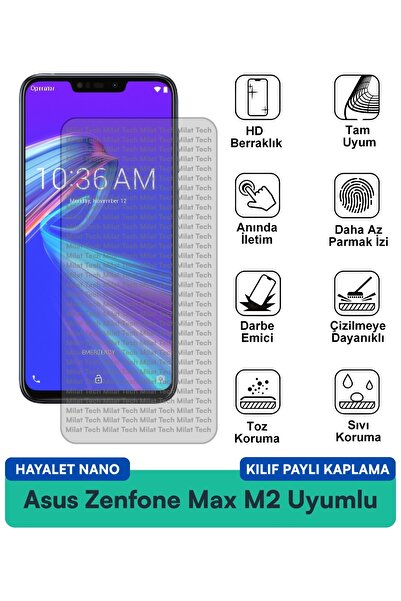 Milat Tech حافظة Asus Zenfone Max M2 Ghost Nano متوافقة مع طبقة حماية للشاشة ...