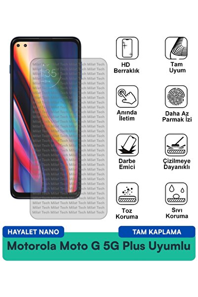 Milat Tech موتورولا موتو جي 5 جي بلس غطاء حماية للشاشة من نوع جوست نانو مقاوم...