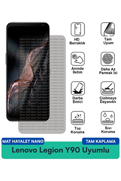 Milat Tech فيلم حماية الشاشة Lenovo Legion Y90 Matte Ghost Nano مقاوم للخدوش ...