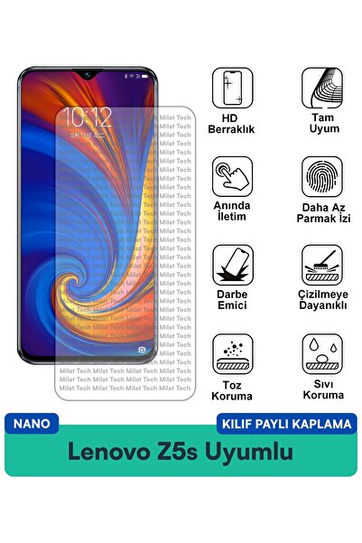 Milat Tech غطاء حماية نانو لينوفو Z5s متوافق مع طبقة حماية الشاشة ضد الصدمات ...